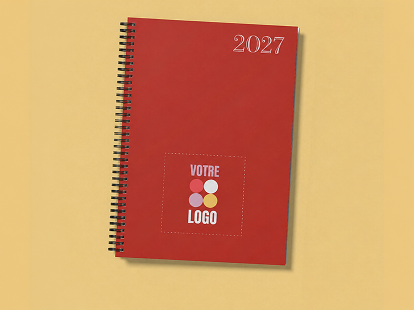 Agenda &agrave; spirales impression logo
